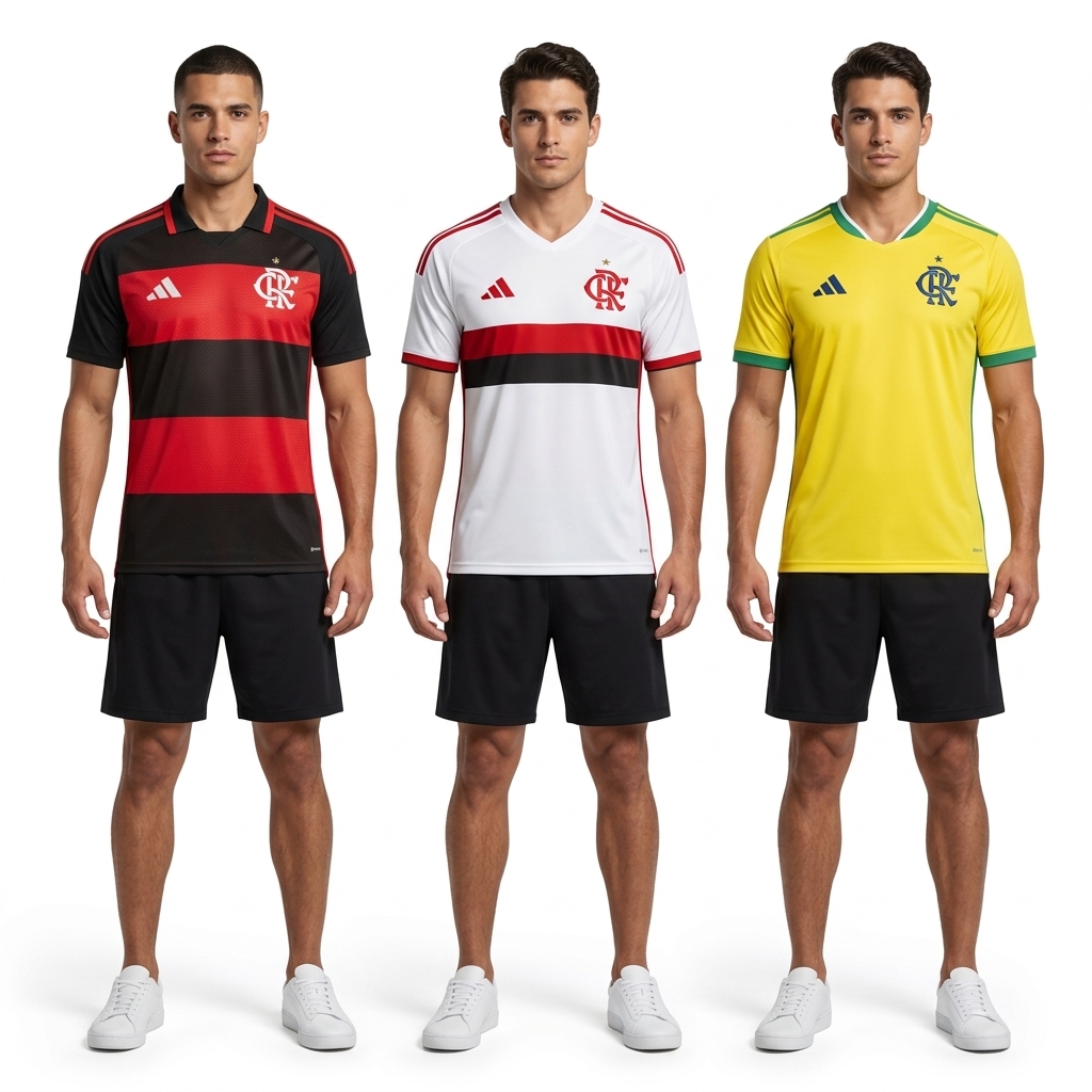 Combo 3 Mantos do Flamengo 2026/27 - Fan Version