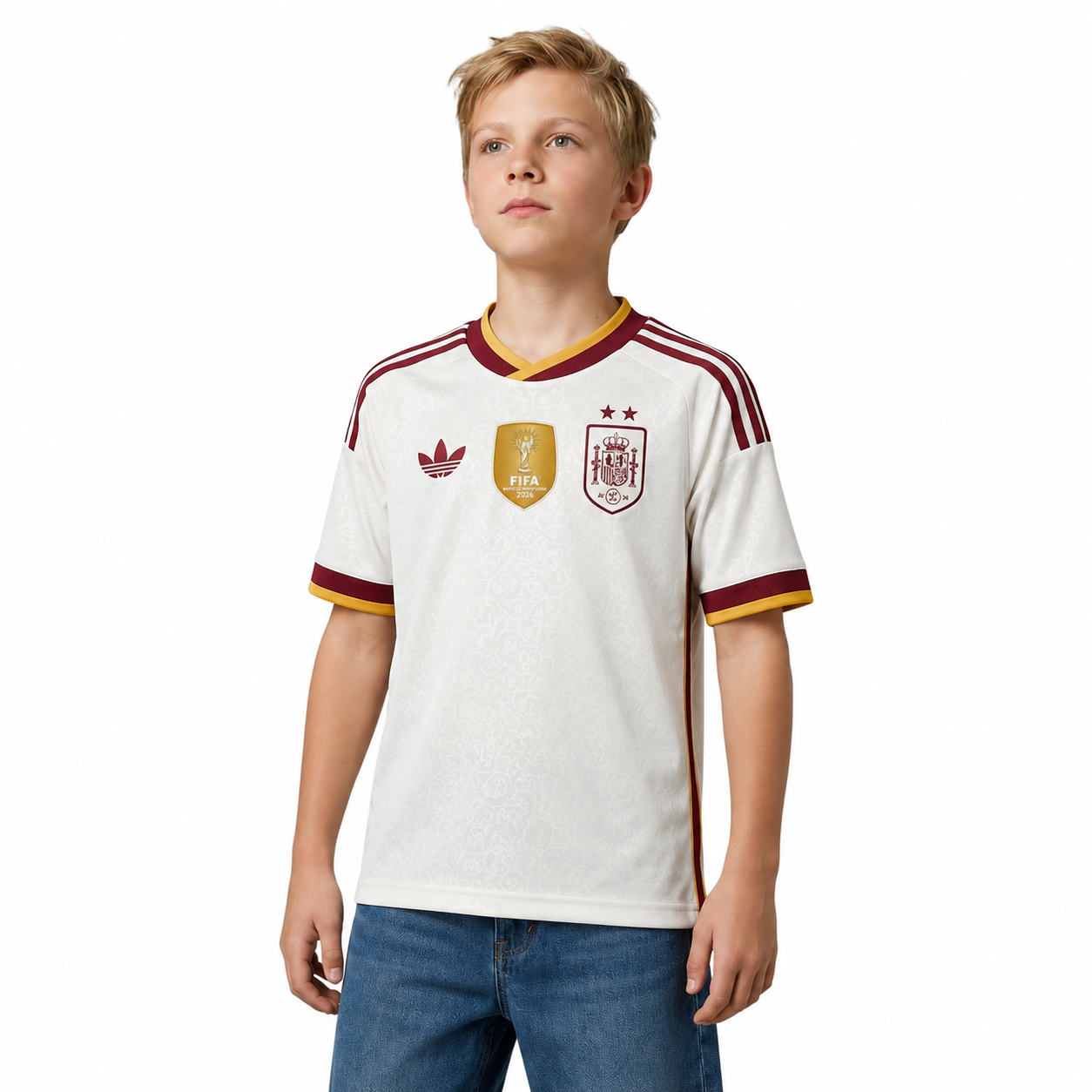 Kids Spain Away kit 2S 2026 Jersey Champion