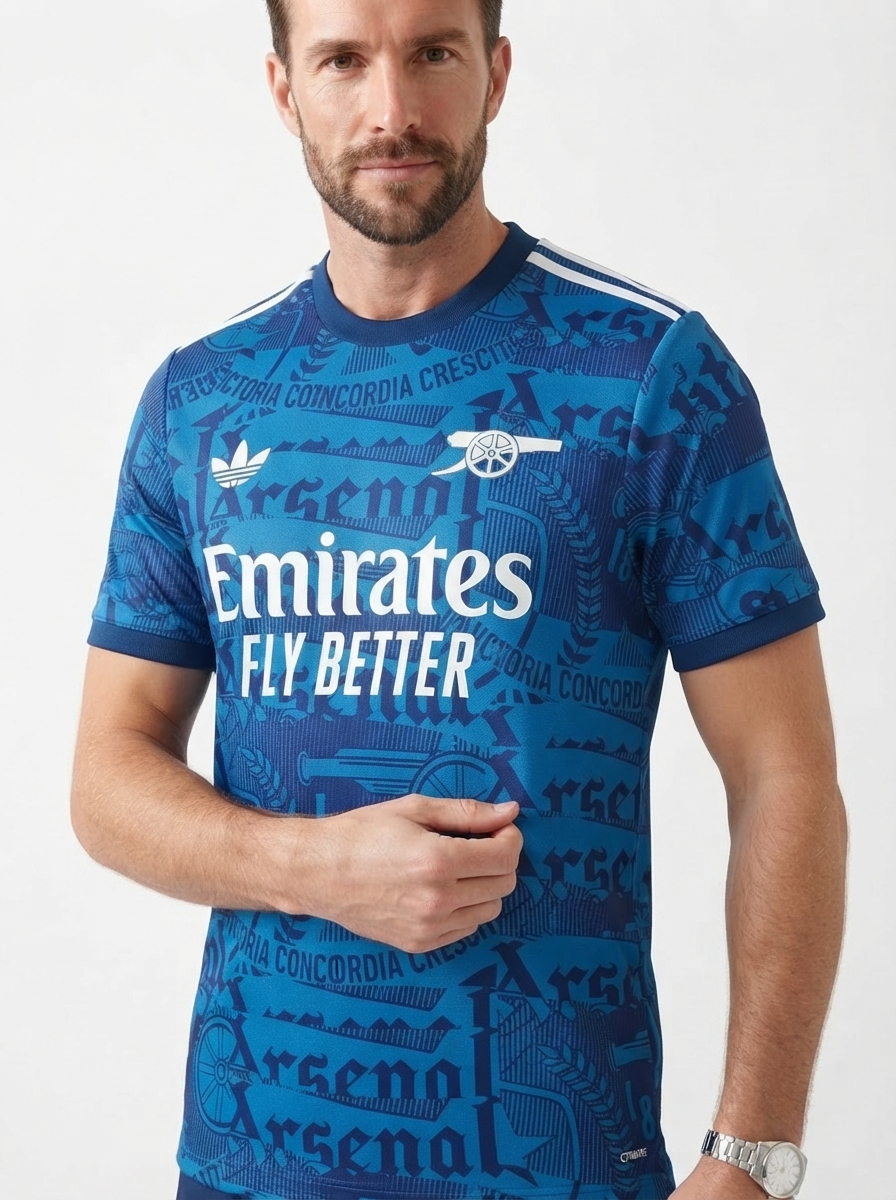 Arsenal 25/26 Pre-Match Jersey - Blue - Player Version - Slim Fit