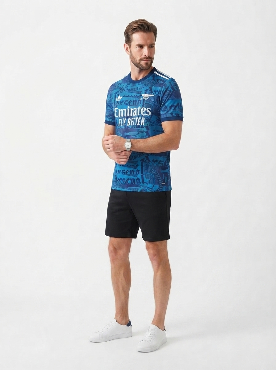 Arsenal 25/26 Pre-Match Jersey - Blue - Player Version - Slim Fit