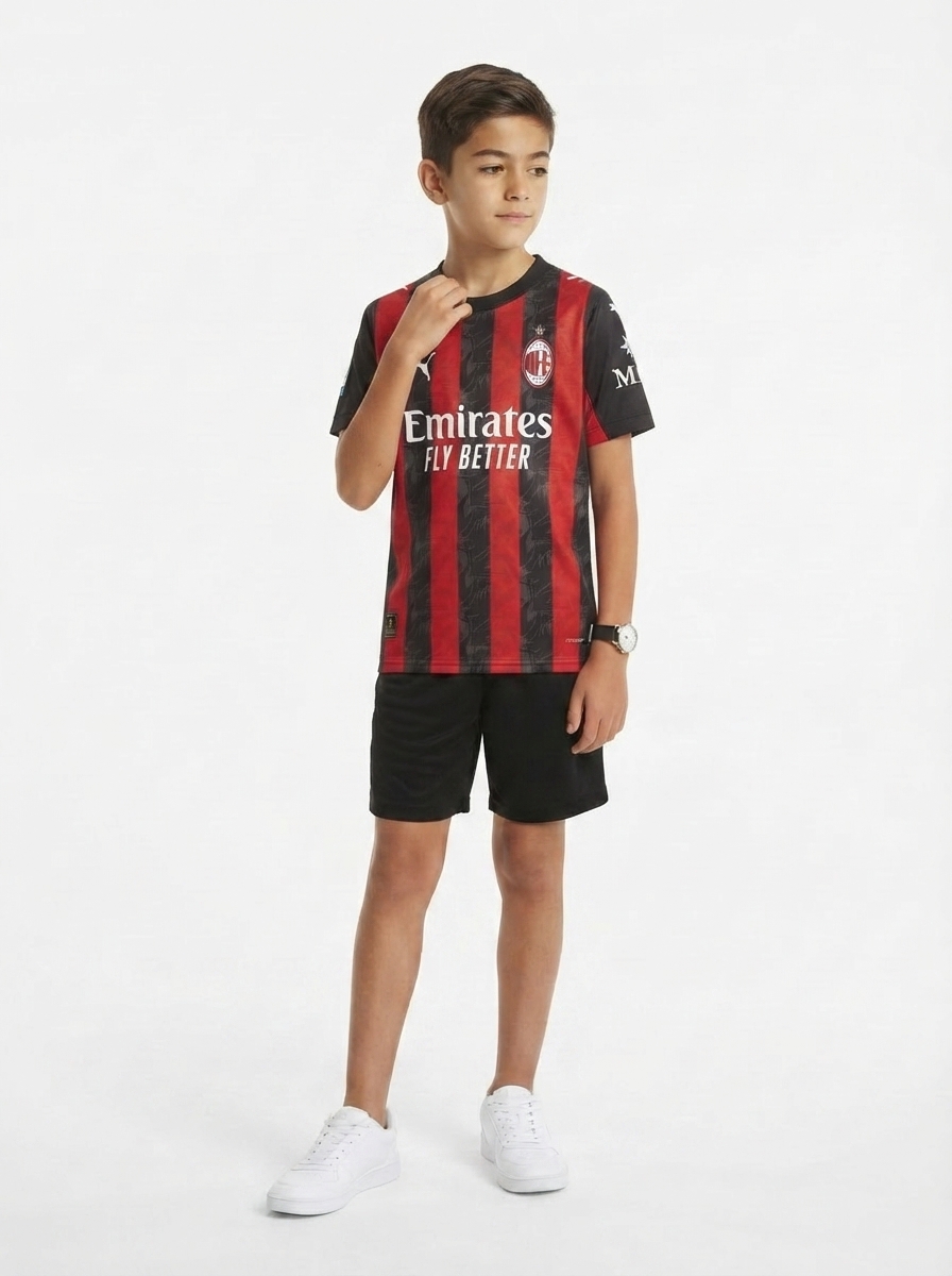 AC Milan 2025/26 Home Kids Kit