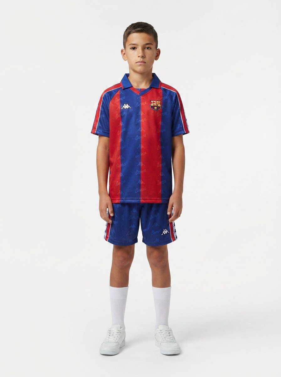 Kids Retro Barcelona Home Jersey 1992/95