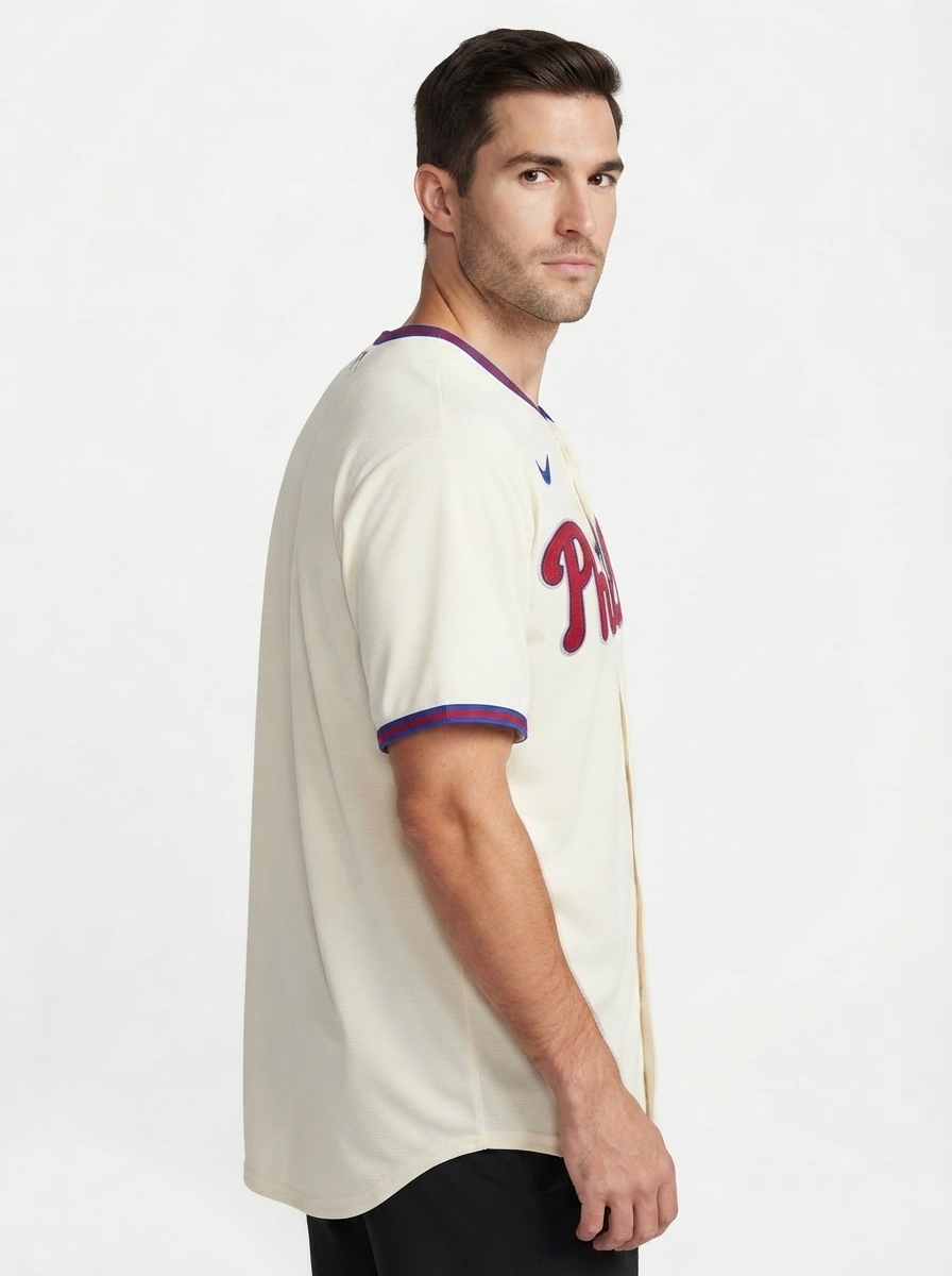 Jersey MLB Philadelphia Phillies III Cream Torcedor Masculina