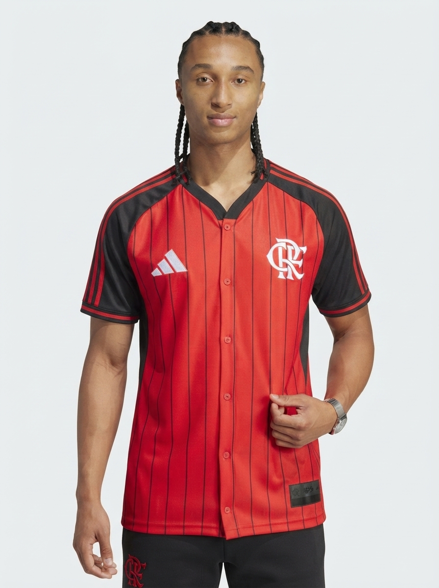 Flamengo Home Jersey 2025/26 - Version Baseball US Pack [Slim Fit]