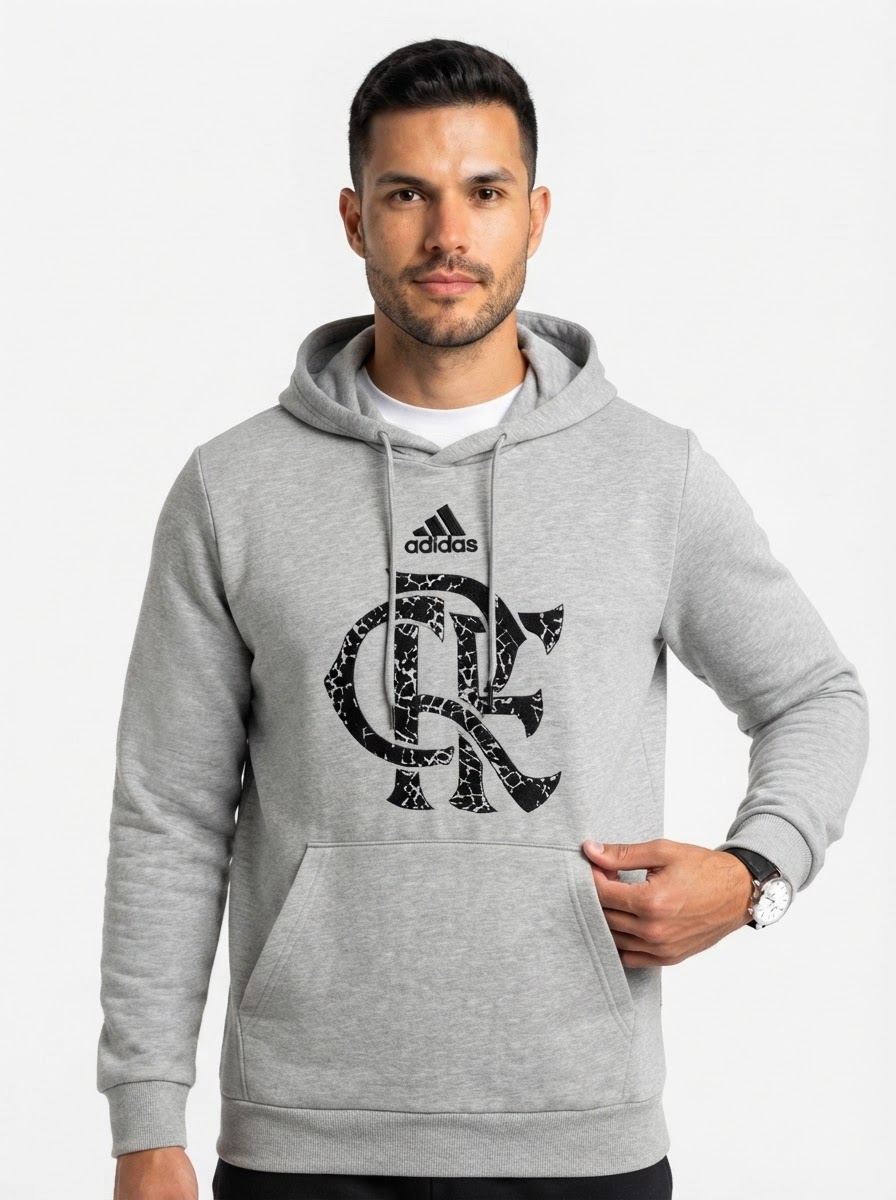 Moleton Flamengo Cinza
