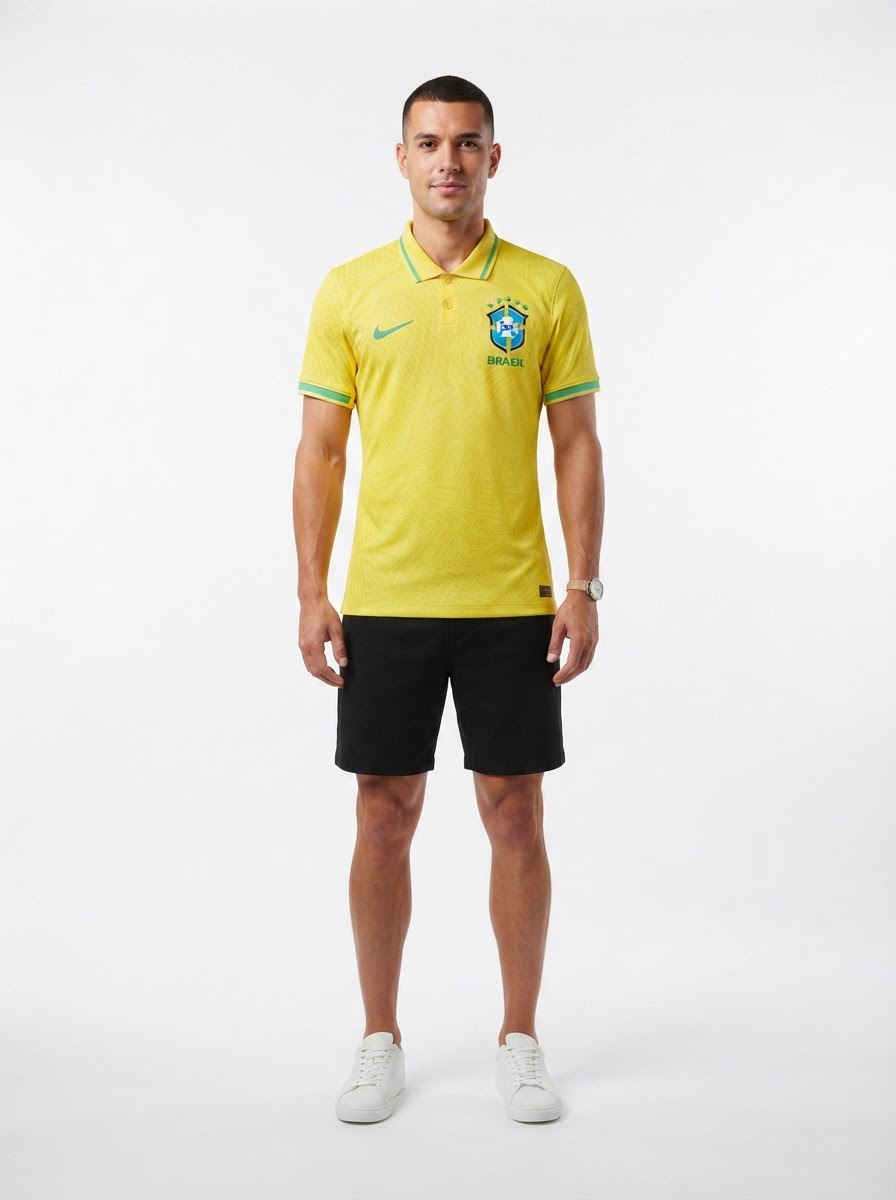 Brazil 25/26 Polo Edition Jersey - Yellow - Player Version - Slim Fit