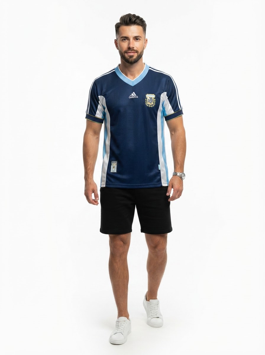 Argentina 1998 II Away Jersey - Retro Version