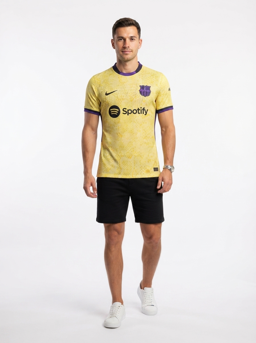 Barcelona 25/26 Special Edition Jersey - Yellow - Player Version - Slim Fit