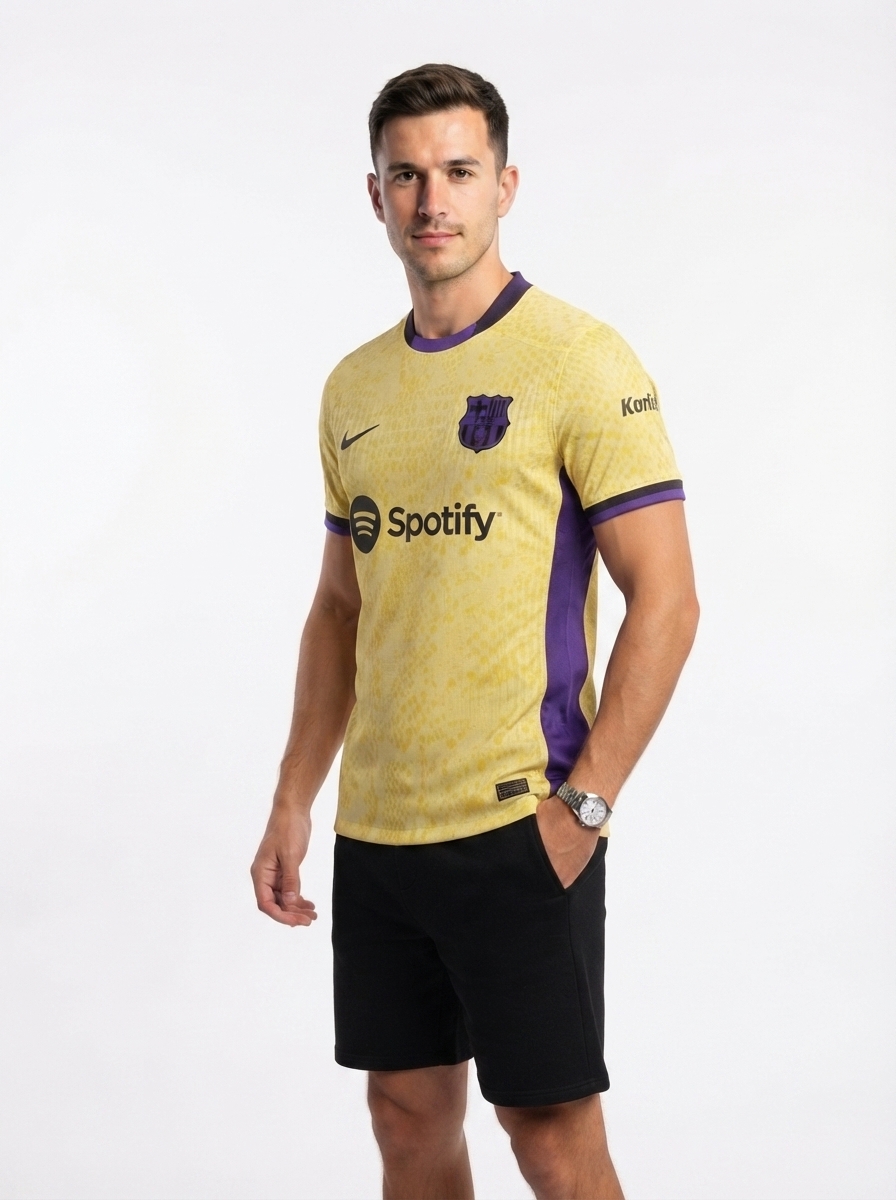 Barcelona 25/26 Special Edition Jersey - Yellow - Player Version - Slim Fit