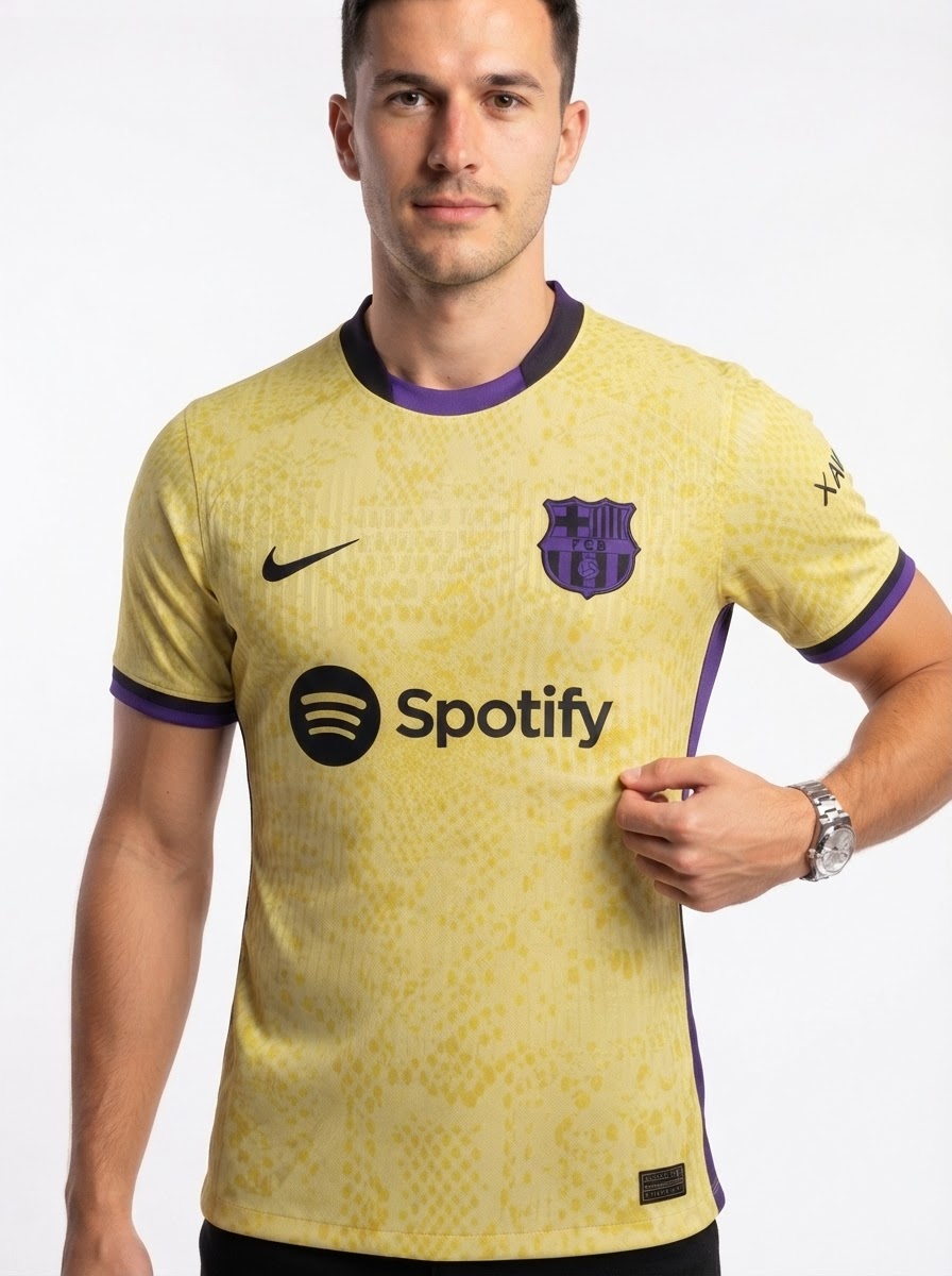 Barcelona 25/26 Special Edition Jersey - Yellow - Player Version - Slim Fit