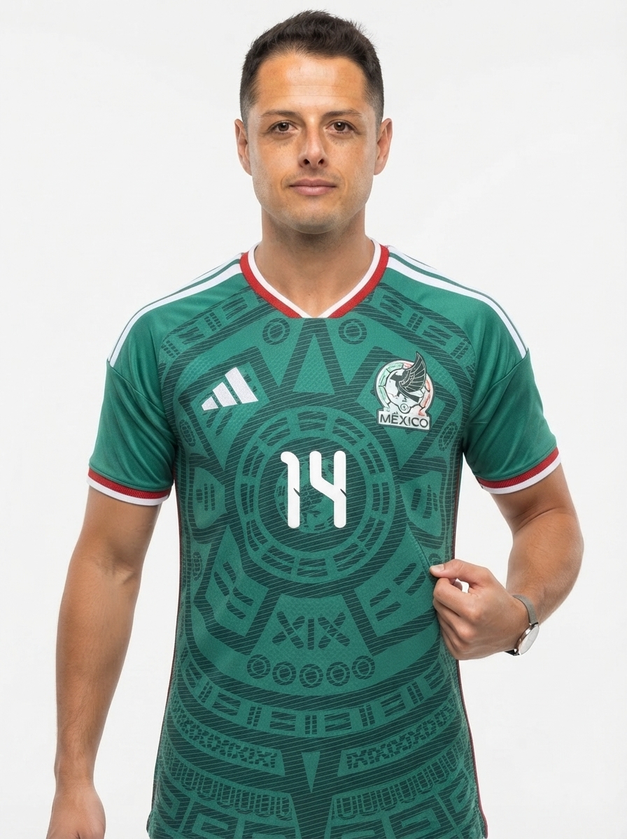 Mexico Home Chicharito 14 Authentic Player [Slim Fit] Player Shirt 2026 World Cup