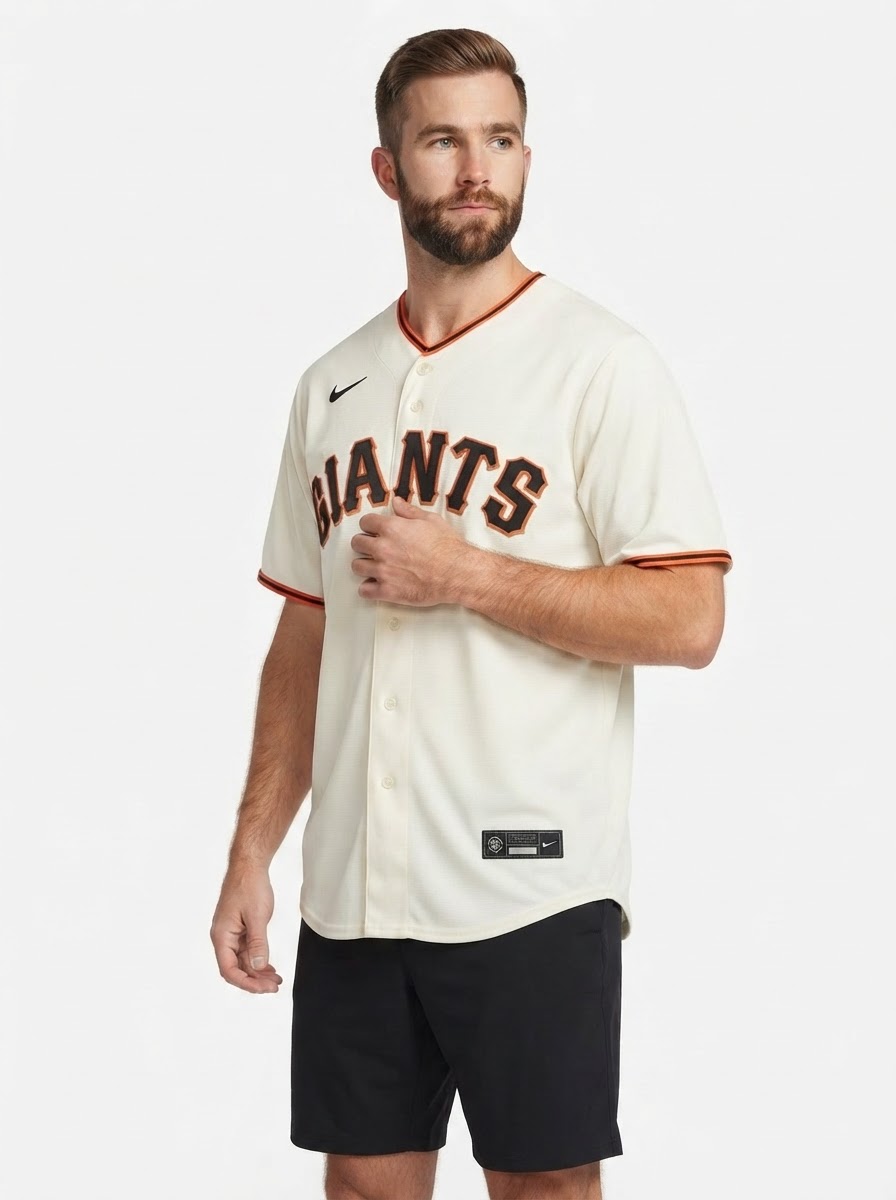 Jersey MLB San Francisco Giants I Torcedor Masculina Bege Brandon Crawford 35