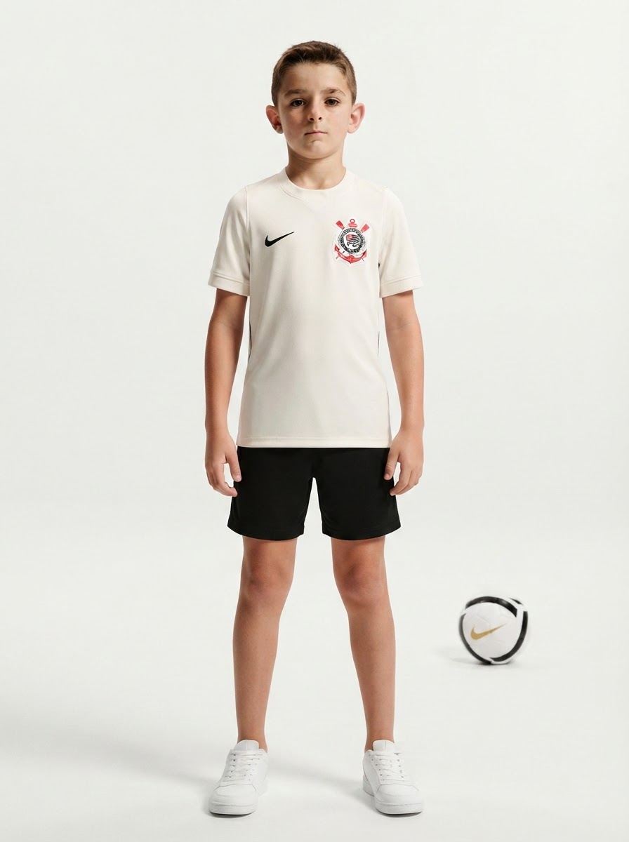 Camisa Corinthians Home 2027 Kit Kids Infantil