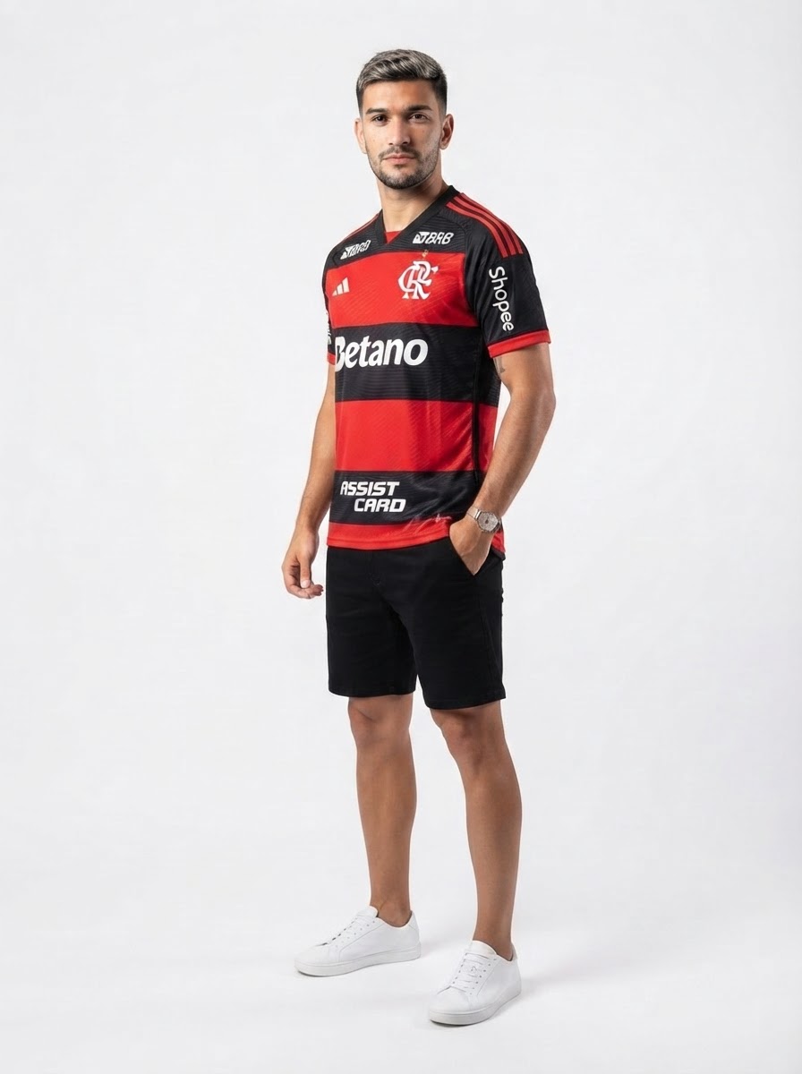 Flamengo 26/27 Home Jersey #10 ARRASCAETA- with Sponsors - Fan Version