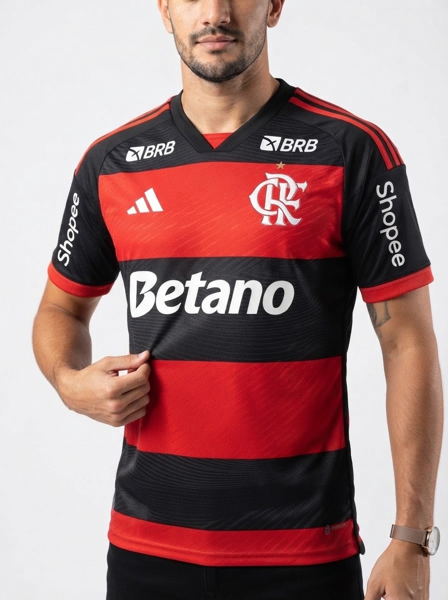 Flamengo 26/27 Home Jersey #10 ARRASCAETA- with Sponsors - Fan Version