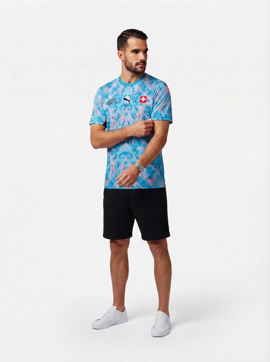 Switzerland Goalkeeper Soccer Jersey World Cup 2026 Blue - Fan Version