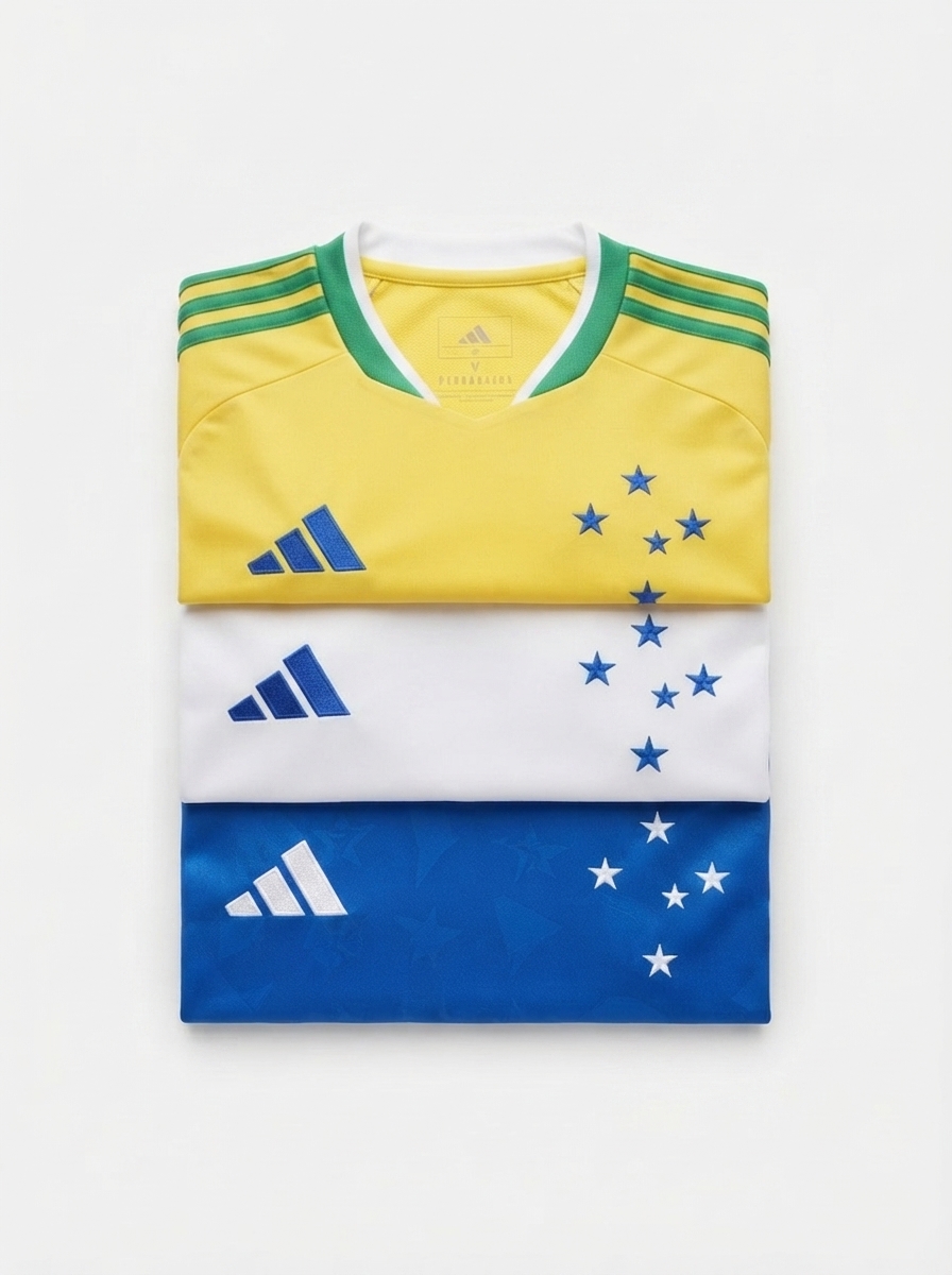 Combo 3 Jerseys Cruzeiro 2026/27 - Kit 3 - Fan Version