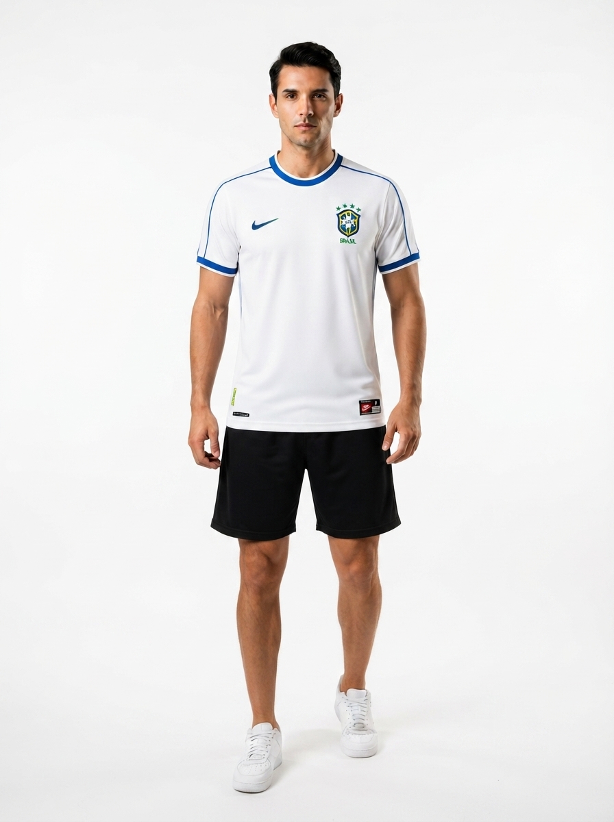 Camisa Retro Seleção Brasil 1998/99 I Brazil White