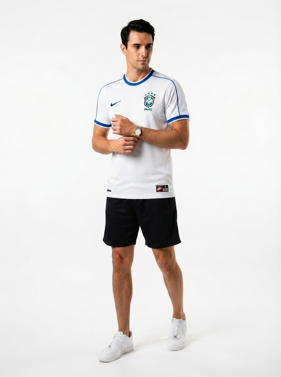 Camisa Retro Seleção Brasil 1998/99 I Brazil White