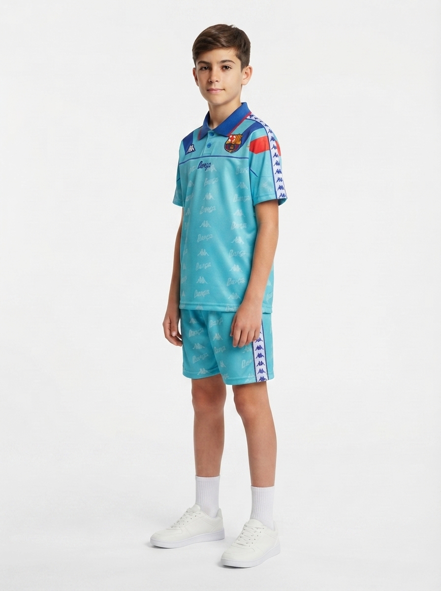 Kids Retro Barcelona Away Jersey 1992/95