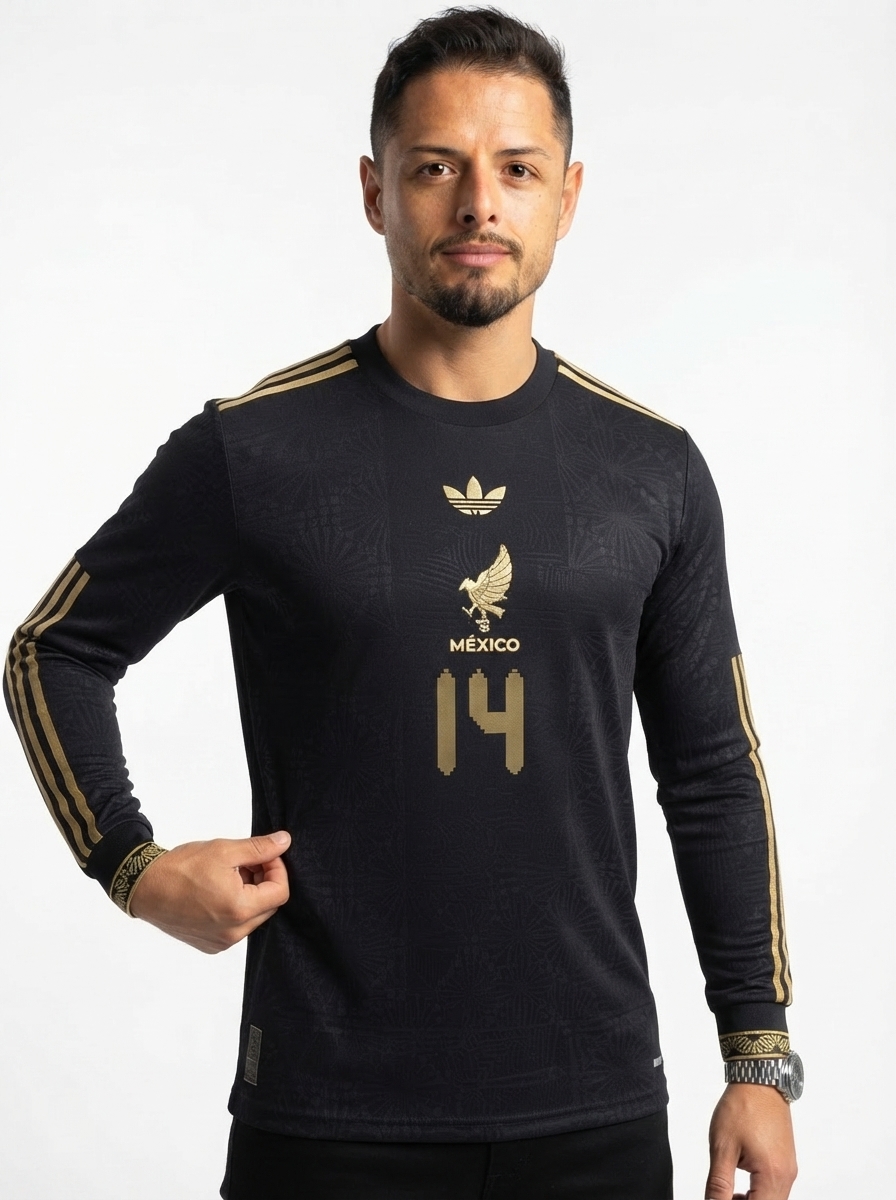 Mexico Chicharito 2025 Special Edition Long Sleeve Authentic Player [Slim Fit] Player Third Jersey by