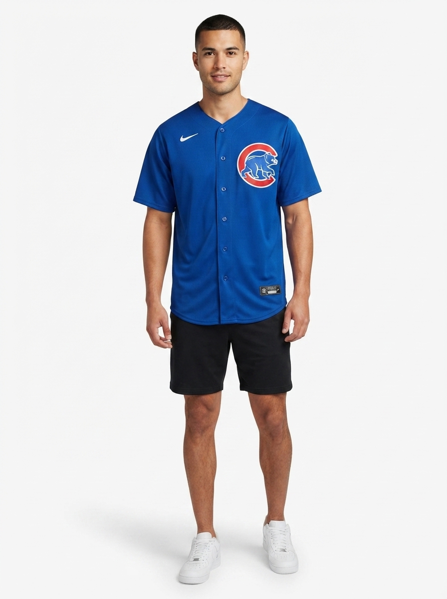 Jersey MLB Chicago Cubs Alternate Torcedor Masculina Azul