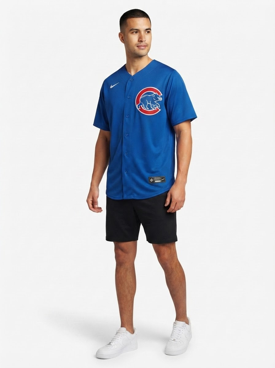 Jersey MLB Chicago Cubs Alternate Torcedor Masculina Azul