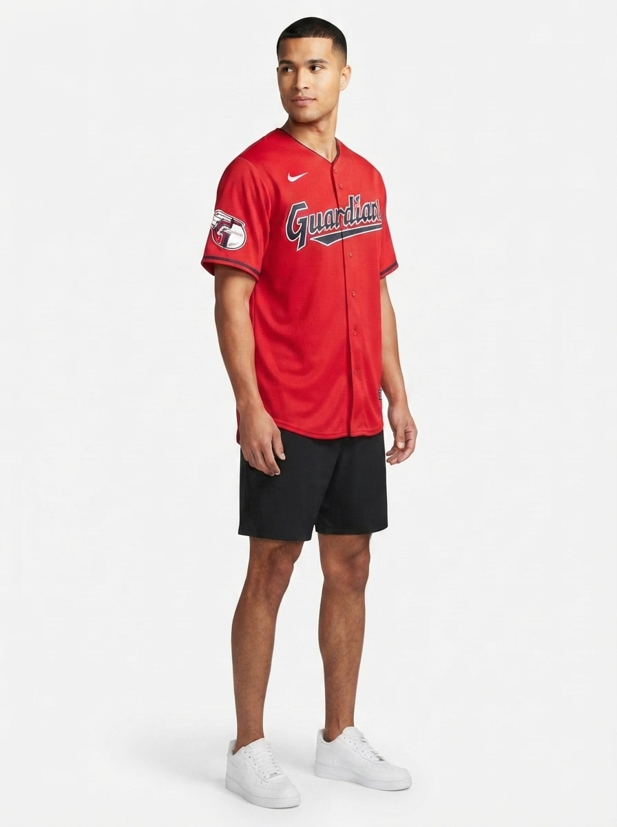Jersey MLB Cleveland Guardians Red Alternate Limited Jersey Masculina Vermelha