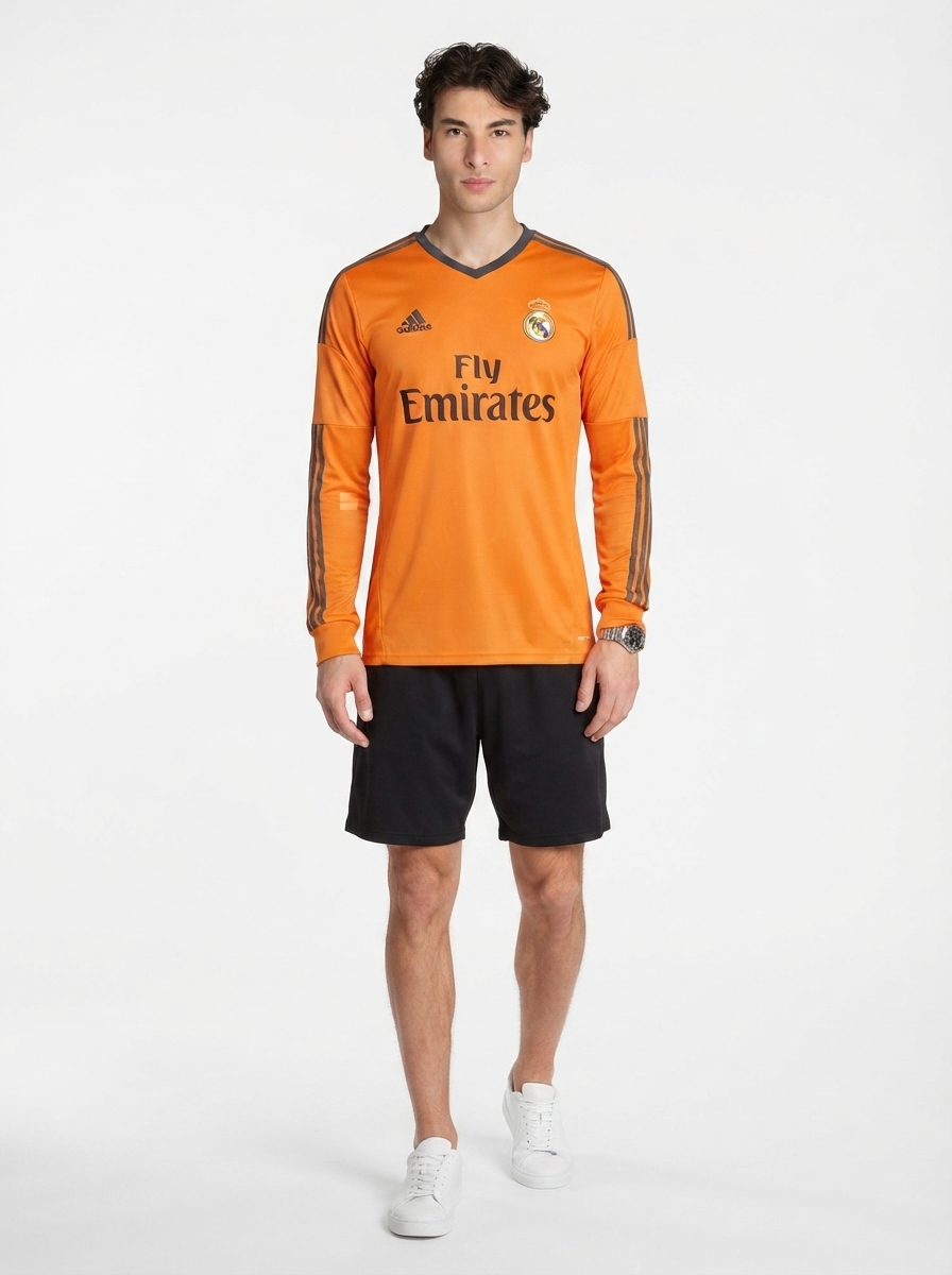 Real Madrid Manga Longa Retrô Away 2013/14