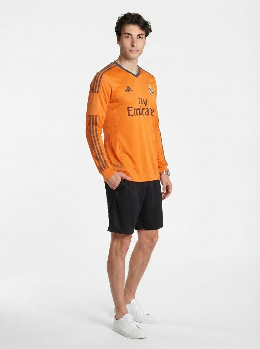 Real Madrid Manga Longa Retrô Away 2013/14