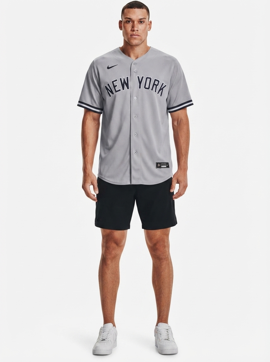 Jersey MLB New York Yankees II Torcedor Masculina Cinza Aaron Judge 99