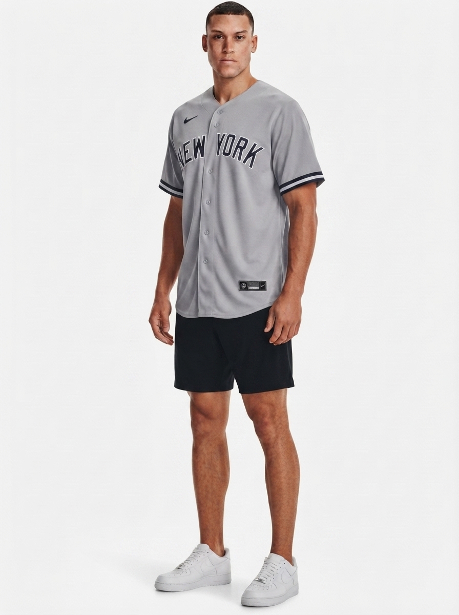 Jersey MLB New York Yankees II Torcedor Masculina Cinza Aaron Judge 99