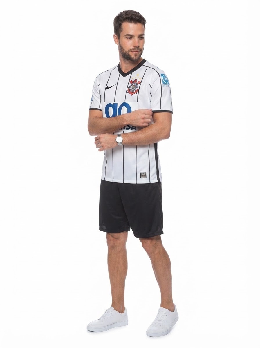 Retrô Corinthians Home 2009 Branca Men's