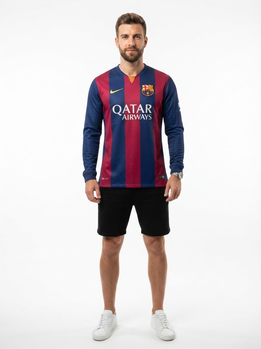 Barcelona 14/15 I Home Long Sleeve - Retro Version
