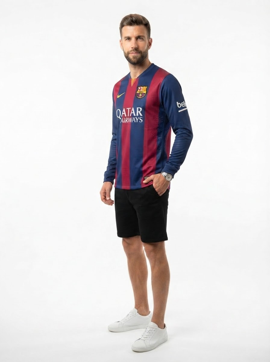 Barcelona 14/15 I Home Long Sleeve - Retro Version