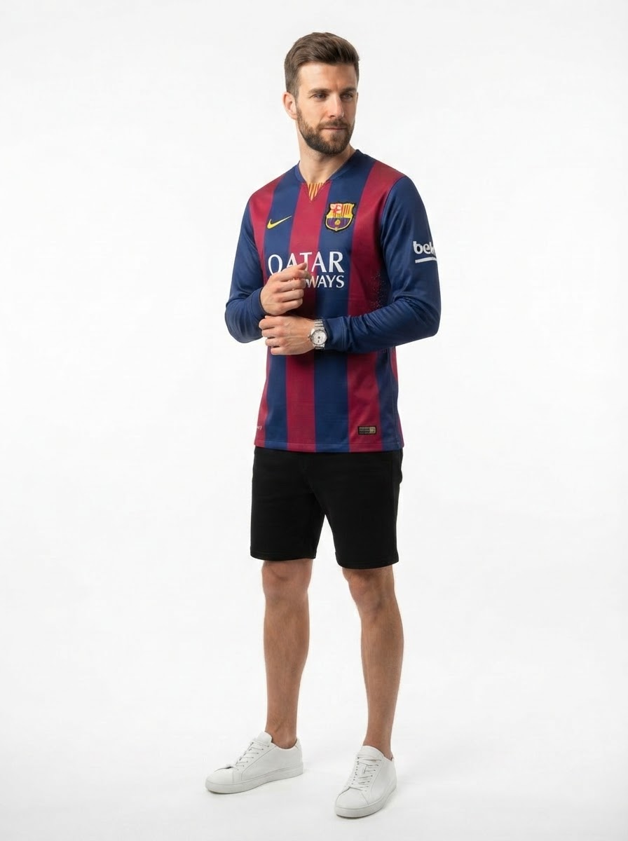 Barcelona 14/15 I Home Long Sleeve - Retro Version