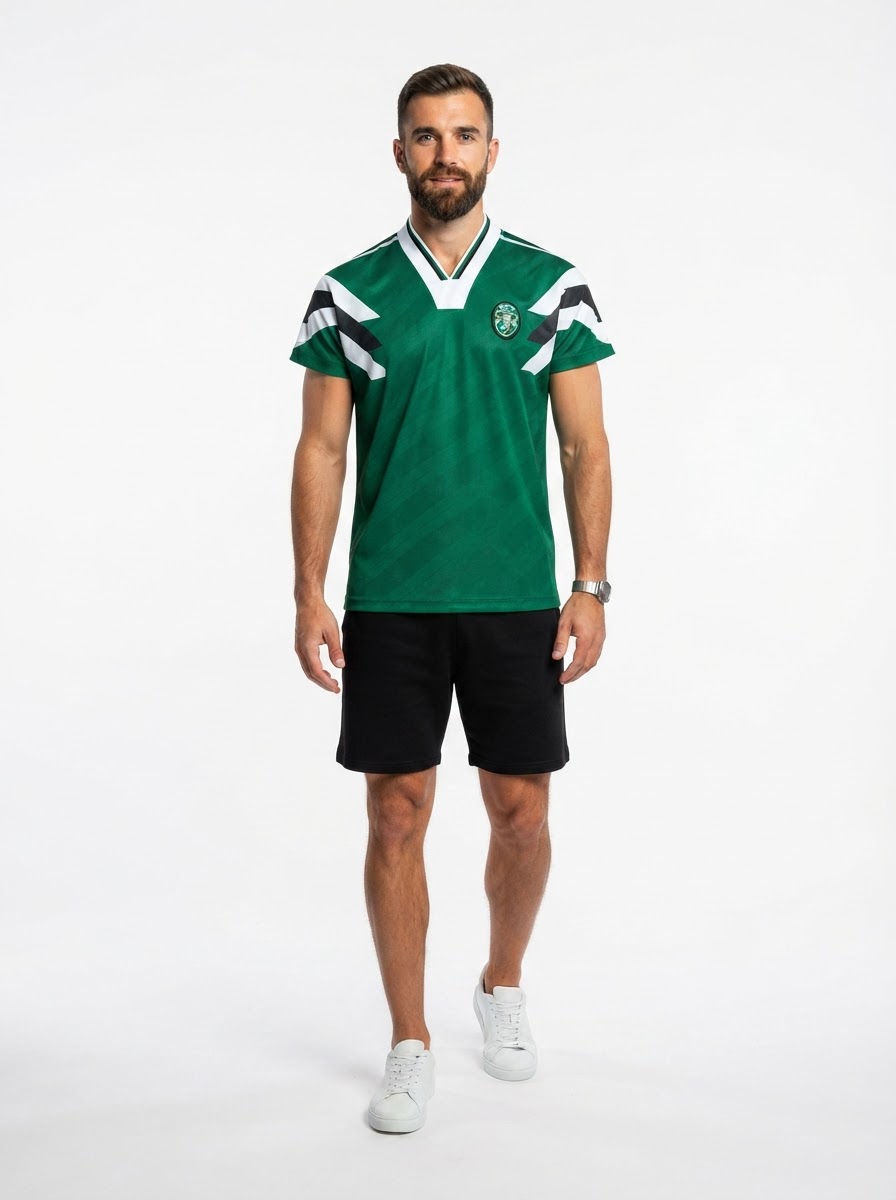 Camisola SPORTING VINTAGE retrô verde ANOS 90 - 2025/26 [pré venda: 11 a 22 dias úteis]
