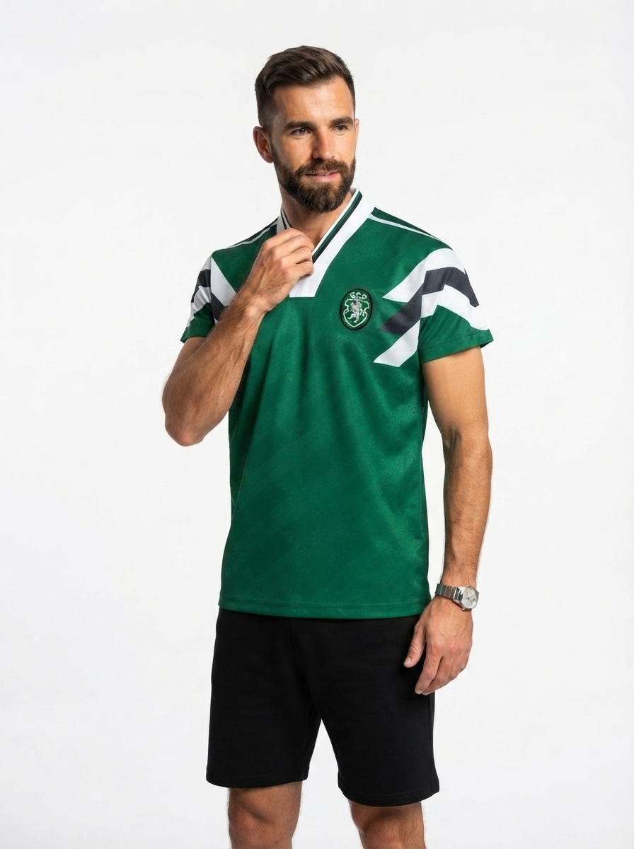 Camisola SPORTING VINTAGE retrô verde ANOS 90 - 2025/26 [pré venda: 11 a 22 dias úteis]