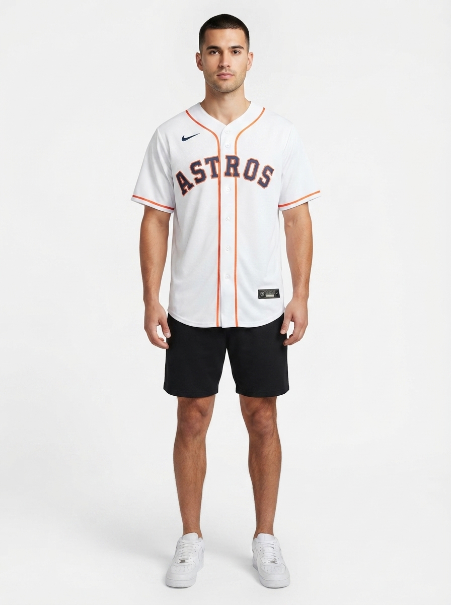 Jersey MLB Houston Astros White Home Torcedor Masculina Branca