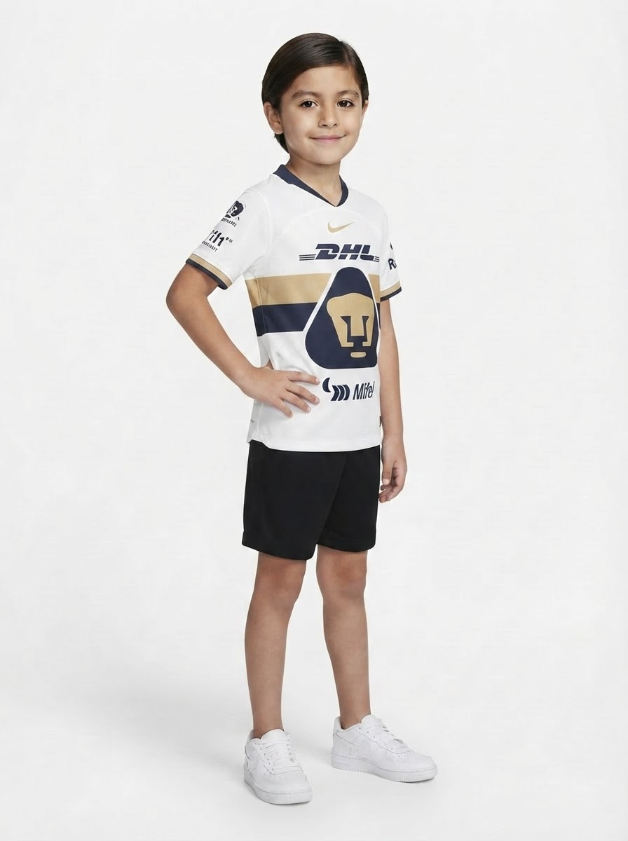Pumas UNAM 2025/26 Home Kids Kit
