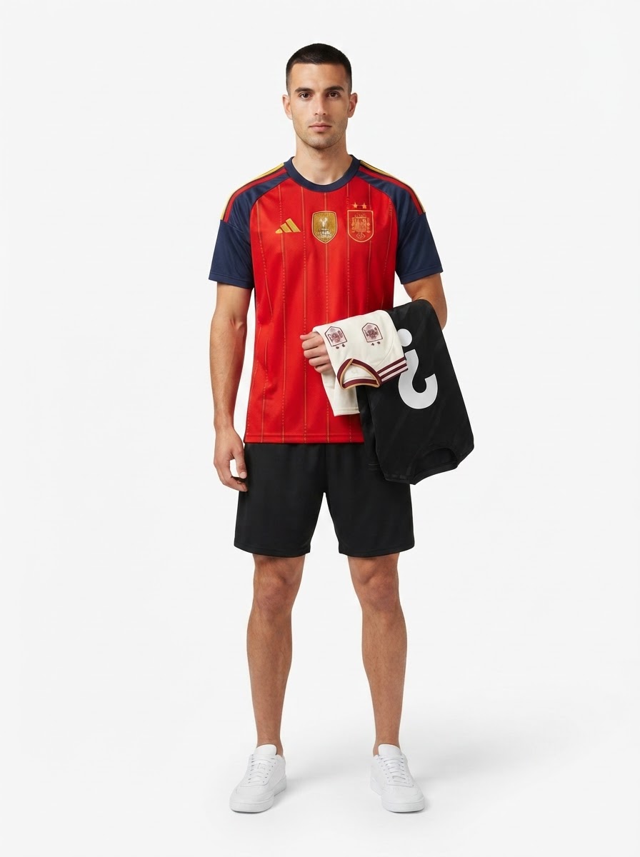 Spain Home and Away 26/27 World Cup Champion   + 1 Mistery Jersey