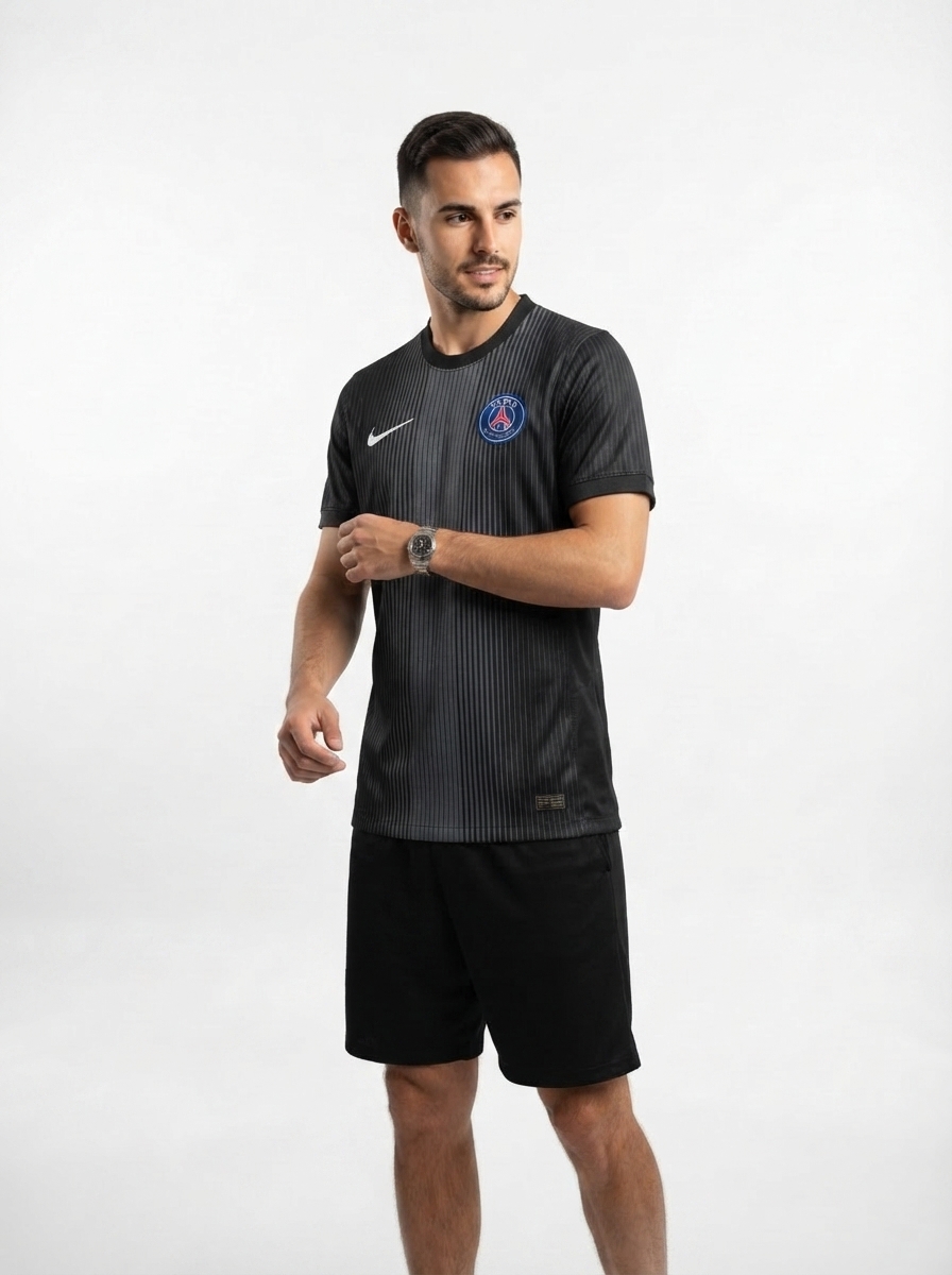 Paris Saint-Germain (PSG) 25/26 Goalkeeper Jersey - Black - Player Version - Slim Fit