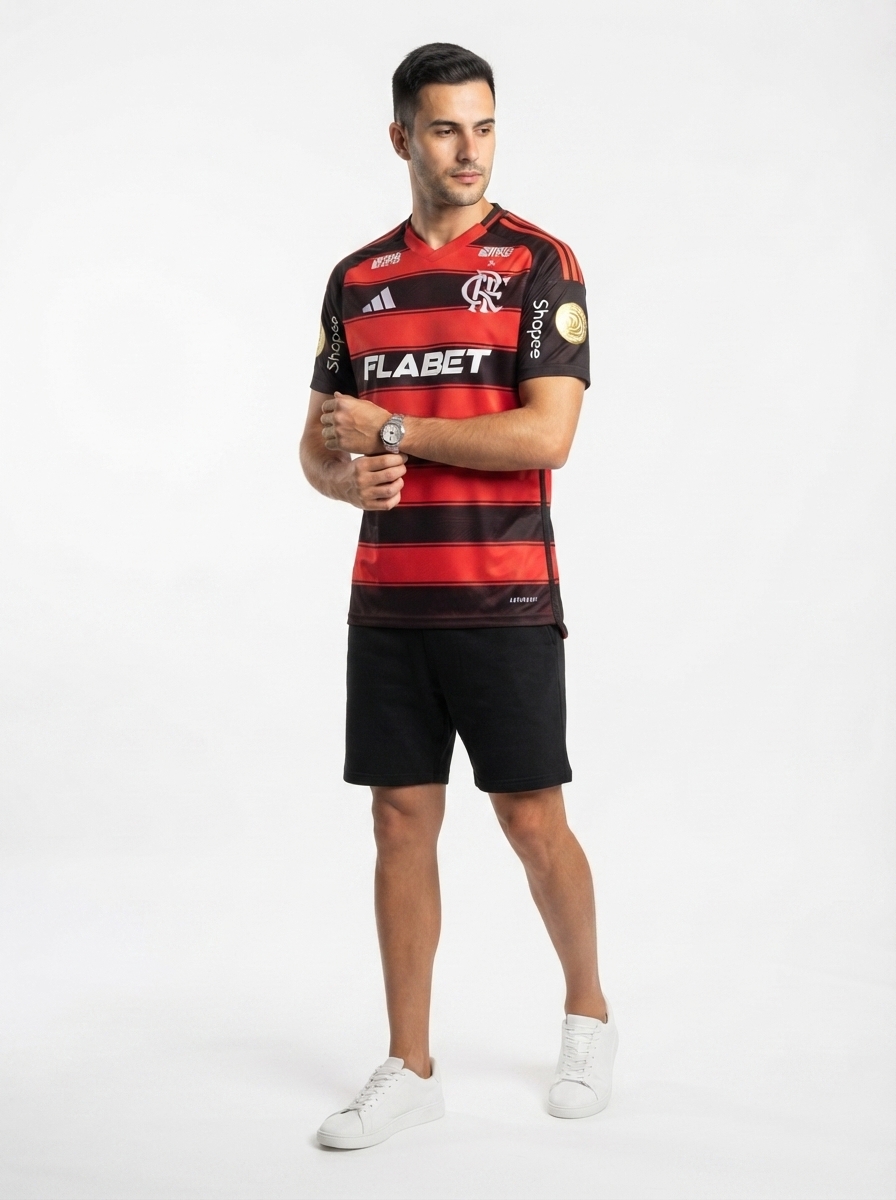 Jersey Flamengo 2025/26 I with Sponsors + Patch Mundial