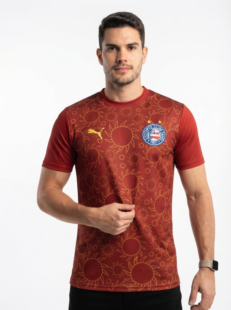 Jersey Bahia III 25/26 s/n Men's - Vermelho Fan version