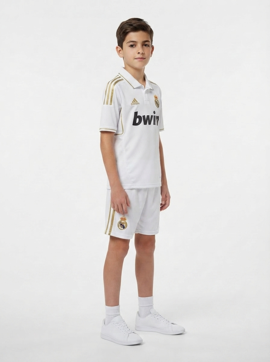 Kids Retro Real Madrid Home Jersey 2011/12