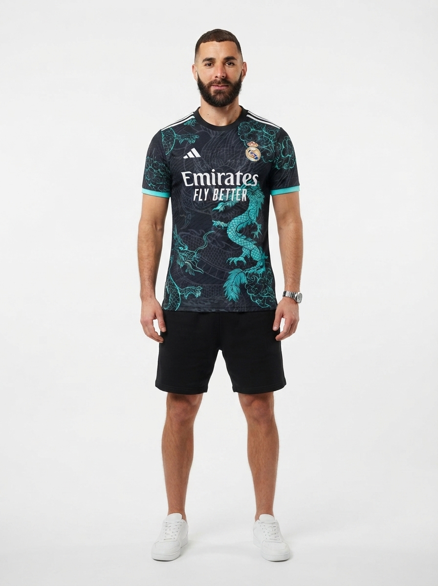 Real Madrid 25/26 Special Edition Jersey - Black and Light Blue - Player Version - Slim Fit