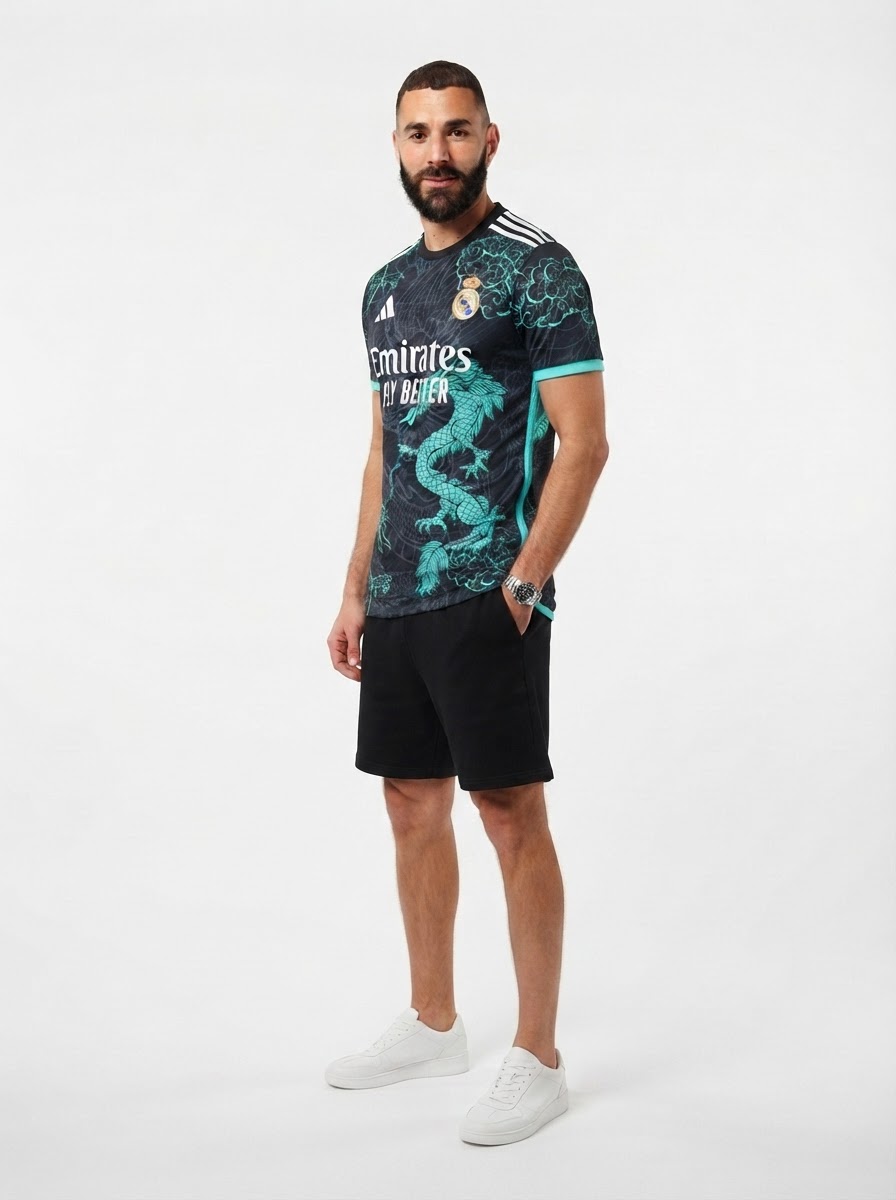 Real Madrid 25/26 Special Edition Jersey - Black and Light Blue - Player Version - Slim Fit