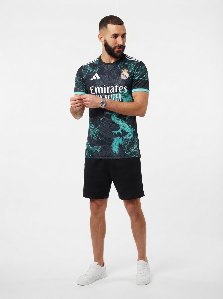 Real Madrid 25/26 Special Edition Jersey - Black and Light Blue - Player Version - Slim Fit