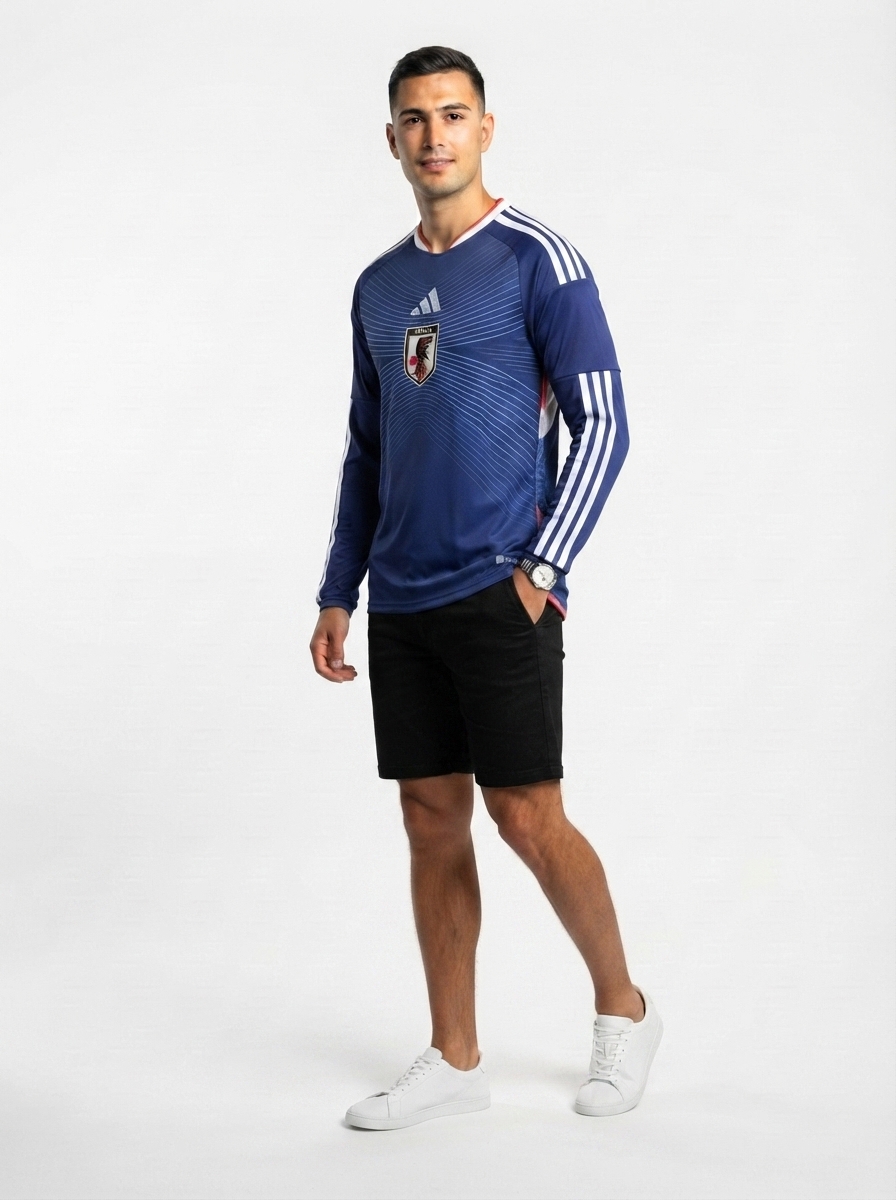 Japan 26 Home Long Sleeve Jersey - Fan Version