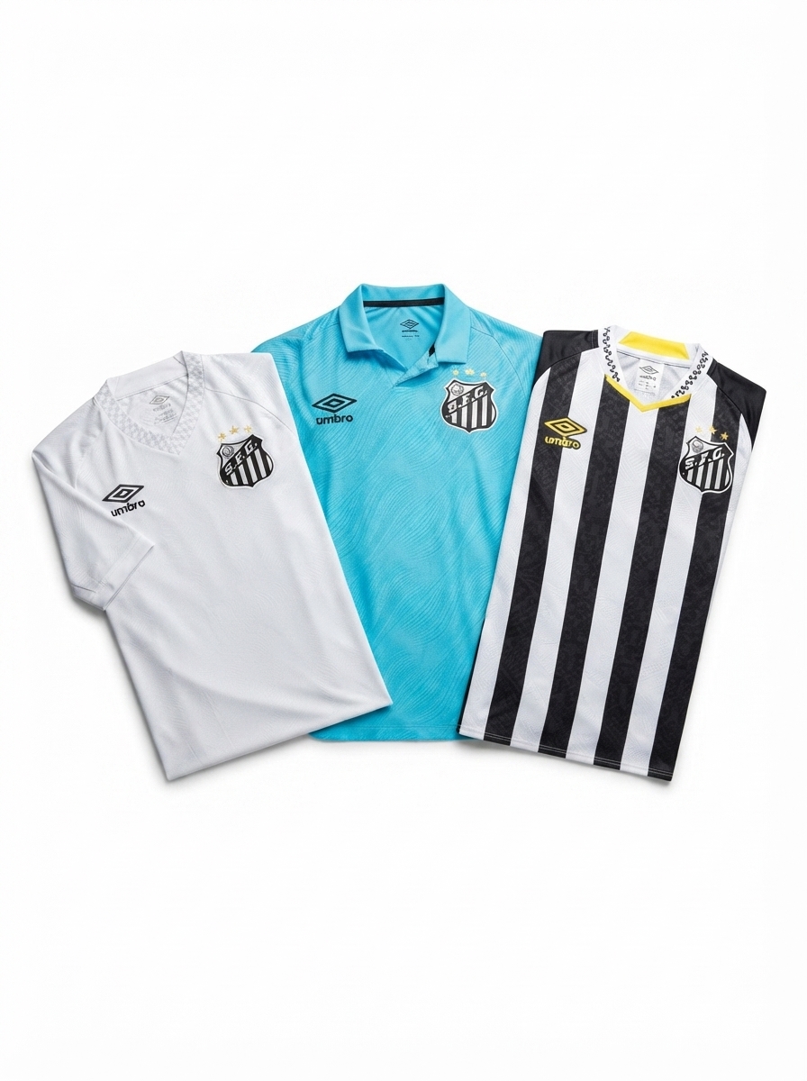 Santos Home, Away e Third 2025/26 - Kit 3 - Fan Version
